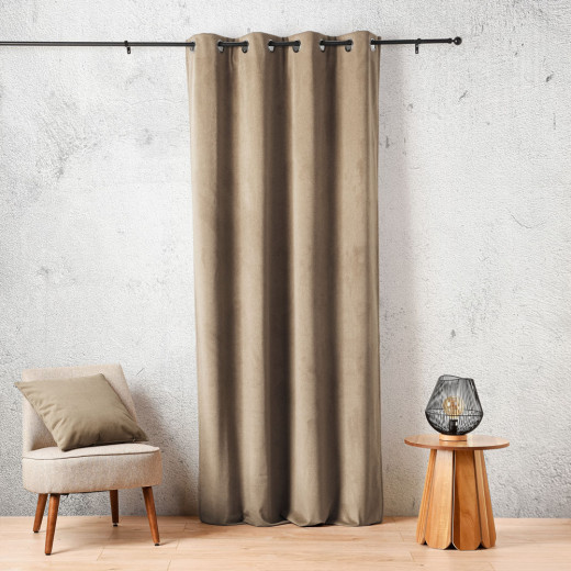 Rideau thermique aspect velours « Baltic » 135 x 260 cm – 410 g taupe