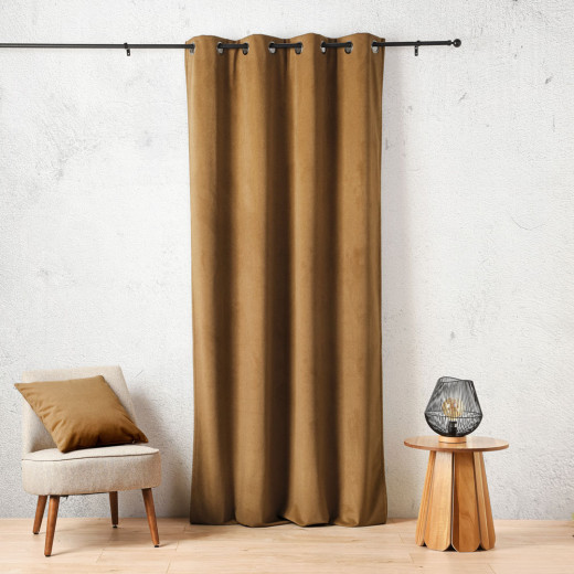 Rideau thermique aspect velours « Baltic » 135 x 260 cm – 410 g moutarde