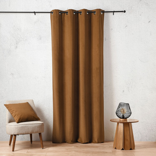 Rideau thermique aspect velours « Baltic » 135 x 260 cm – 410 g marron