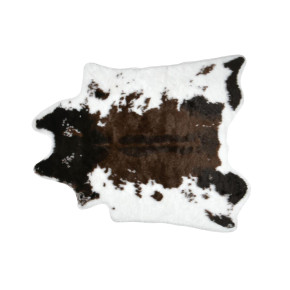 Tapis vache marron 95 x 110 cm – Aspect peau