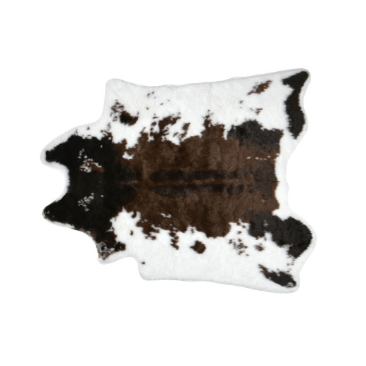 Tapis vache marron 95 x 110 cm – Aspect peau
