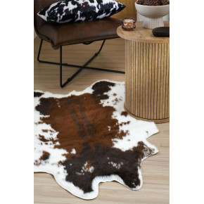 Tapis vache marron 95 x 110 cm – Aspect peau