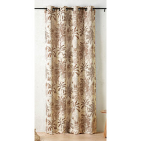 Rideau obscurcissants Kenya 145 x 240 cm – Motifs feuillages écru