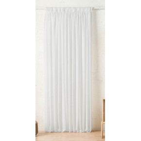 Voilage Linette non-feu M1 300 x 240 cm à galon blanc