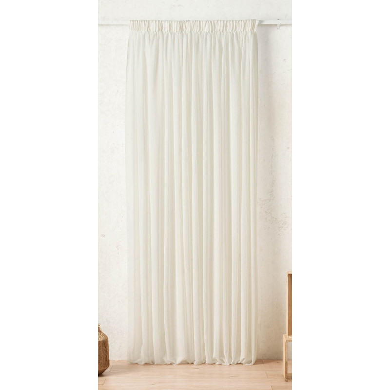 Voilage Linette non-feu M1 300 x 240 cm à galon ivoire