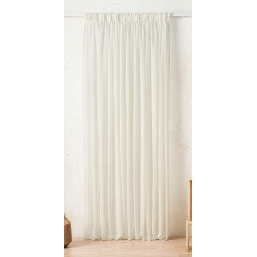 Voilage Linette non-feu M1 300 x 240 cm à galon ivoire