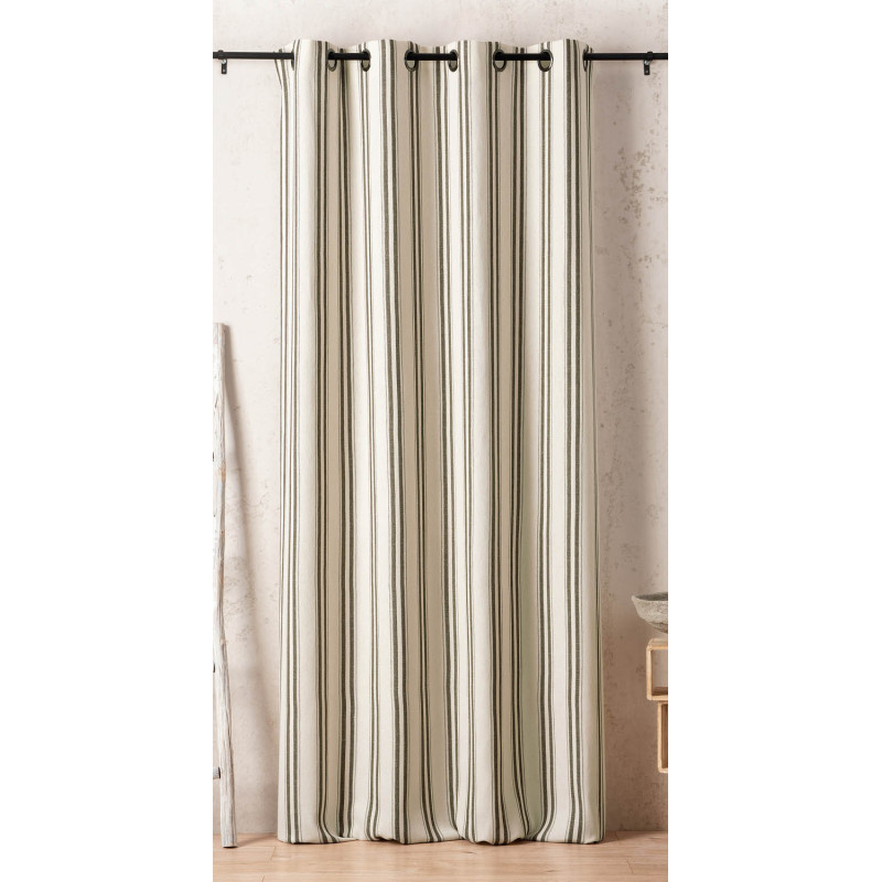 Rideau Daenerys 140 x 280 cm – Coton recyclé tissé en France taupe