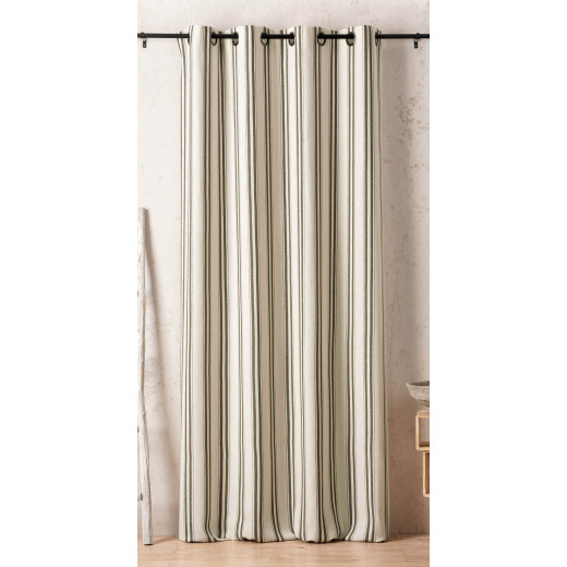 Rideau Daenerys 140 x 280 cm – Coton recyclé tissé en France taupe