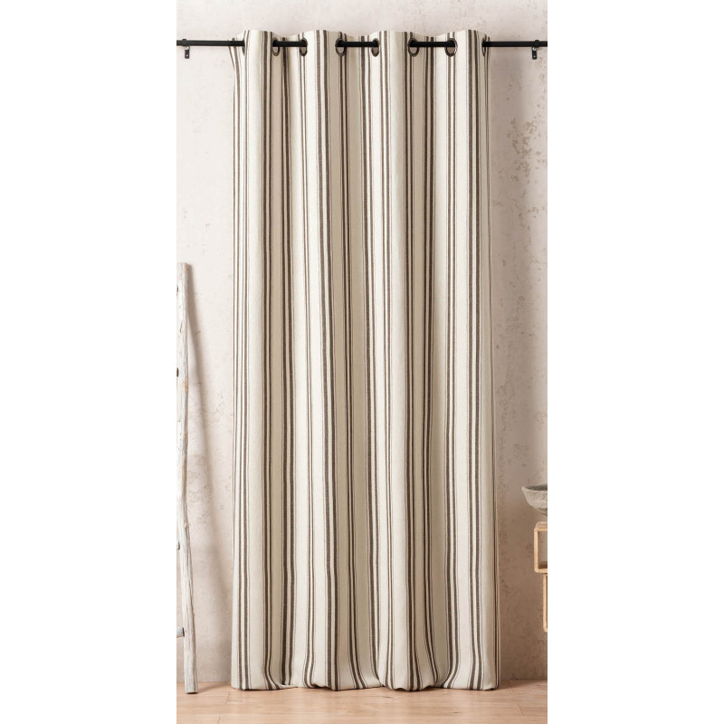 Rideau Daenerys 140 x 280 cm – Coton recyclé tissé en France vert kaki