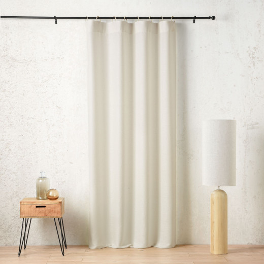 Rideau à anneaux Mistolino 145 x 260 cm – Tissé en France blanc