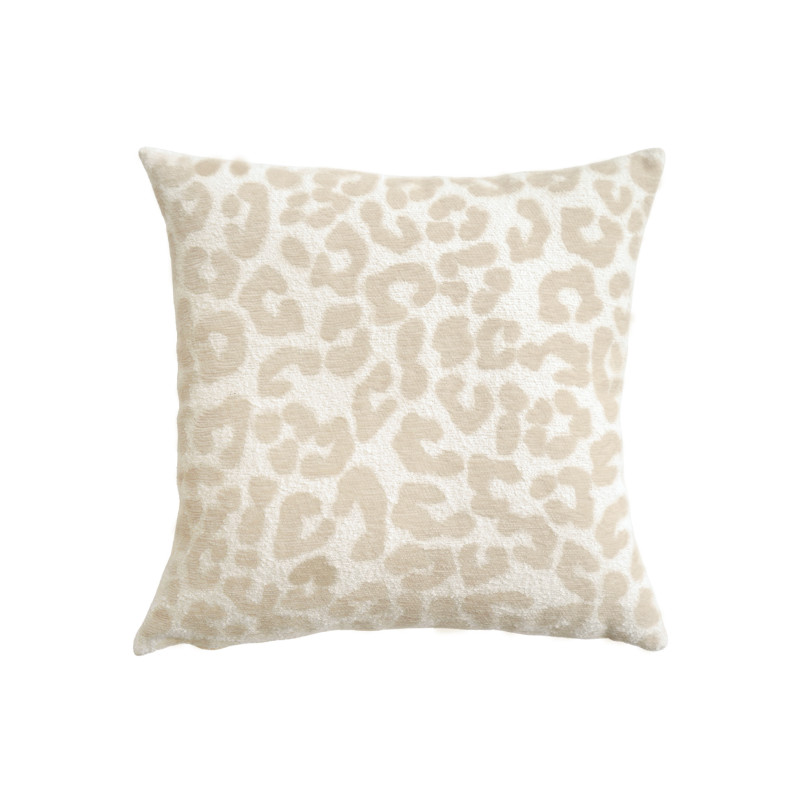 Coussin déhoussable compressé 40x40 cm en jacquard chenille – Wild Naturel