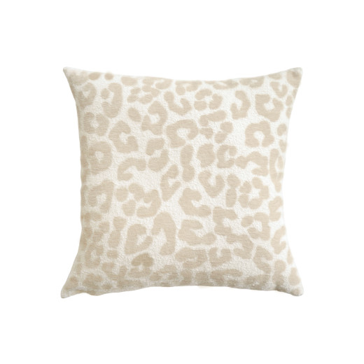 Coussin déhoussable compressé 40x40 cm en jacquard chenille – Wild Naturel