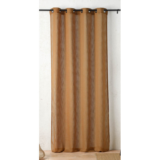 Voilage 140x260 cm 100% polyester – Voilage texturé cuivre