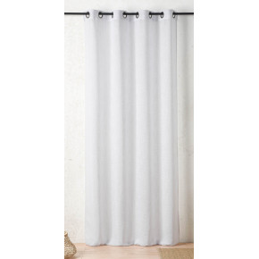 Voilage 140x260 cm 100% polyester – Voilage texturé blanc