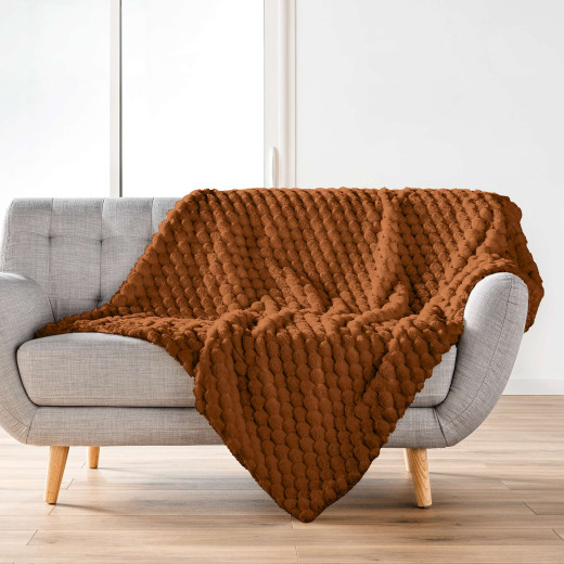 Plaid imitation fourrure / Sherpa Frosty Camel