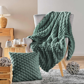 Plaid imitation fourrure / Sherpa Frosty Cèdre