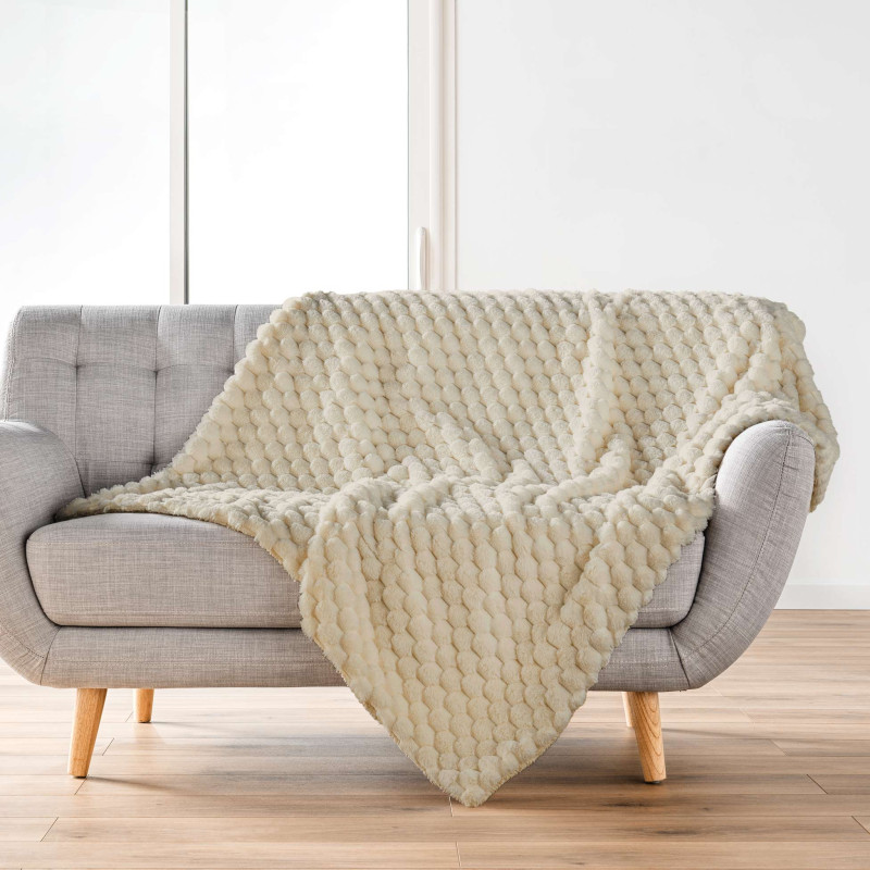 Plaid imitation fourrure / Sherpa Frosty Lin