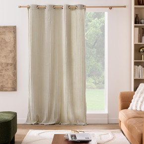 Rideau à œillets 135 x 240 cm – Flanelle relief Mini Boudoir Lin