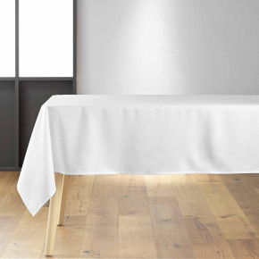 Nappe rectangulaire 140 x 250 cm – Polyester uni ESSENTIEL blanc