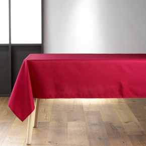 Nappe rectangulaire 140 x 250 cm – Polyester uni ESSENTIEL rouge
