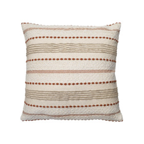 Coussin déhoussable compressé 45 x 45 cm – Coton/Polyester tissé STRIPE