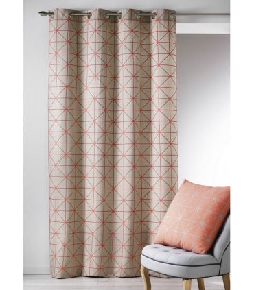 Rideau contemporain motif géométrique