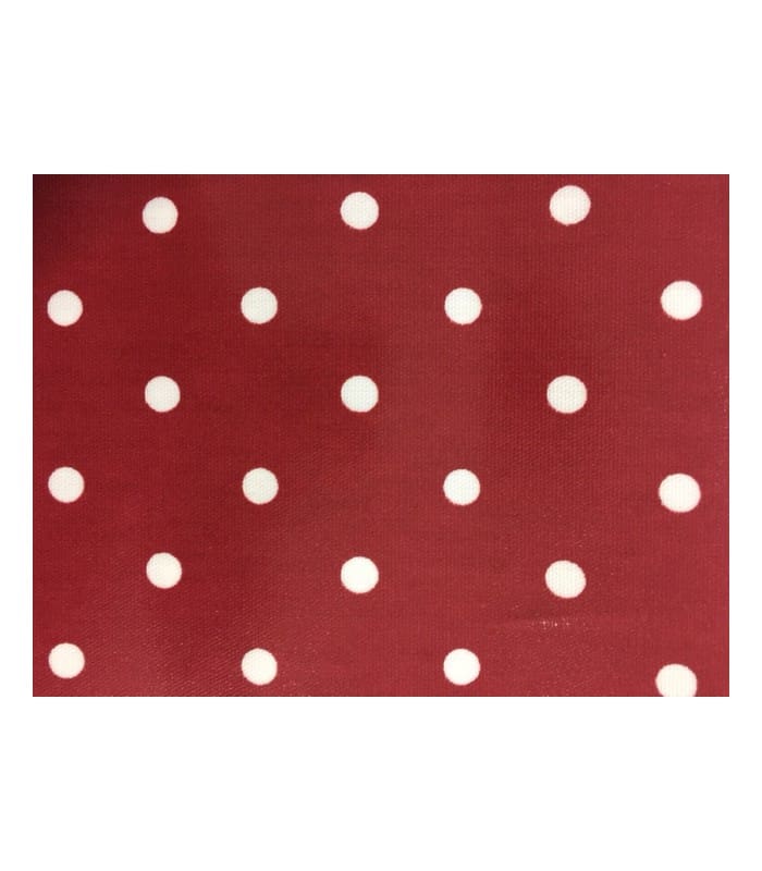 Tissu plastifié motif poids rouge