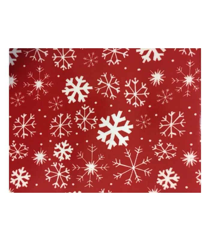 Tissu plastifié motif poids rouge
