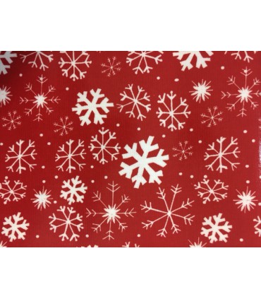Tissu plastifié motif poids rouge