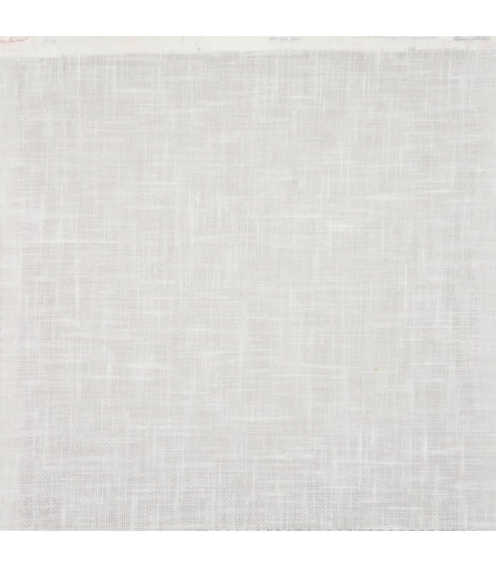 Tissu voile aspect lin blanc