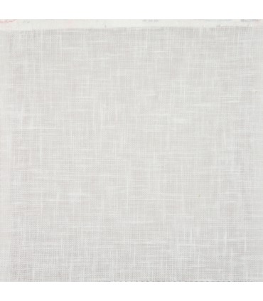 Tissu voile aspect lin blanc