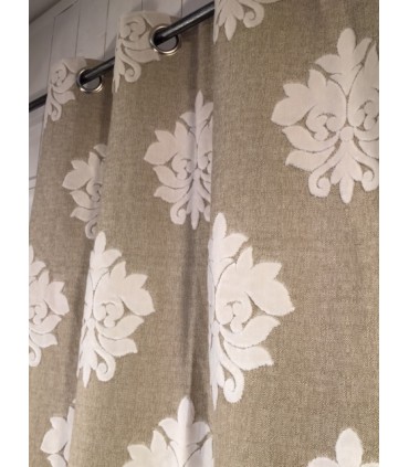 Rideau aspect lin esprit baroque