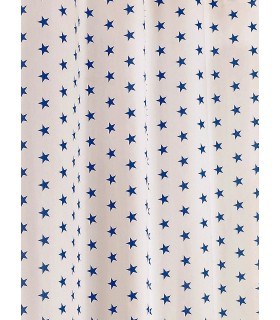 Tissu en toile motif étoile bleue