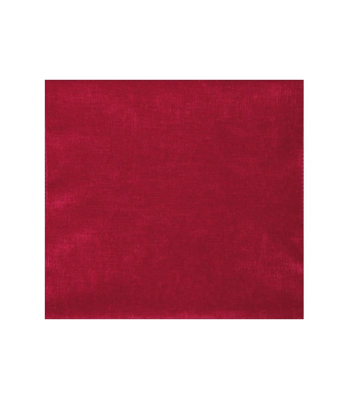 Tissu velours uni rouge