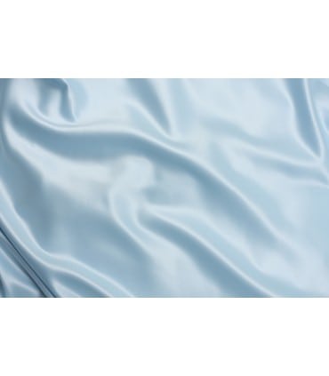 Tissu satin bleu ciel grande largeur