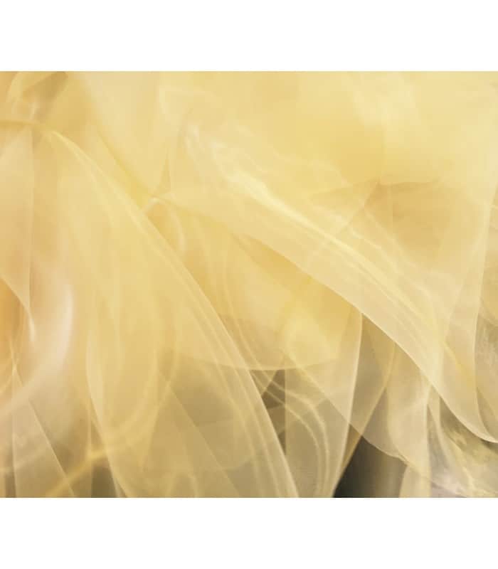 Tissu organza jaune clair
