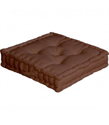 Coussin de sol uni chocolat