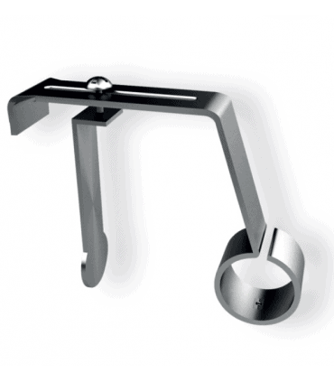 Support Tringle Sans Perçage Pour Coffre Volet Roulant - Nickel Mat - Diamètre 20 Mm