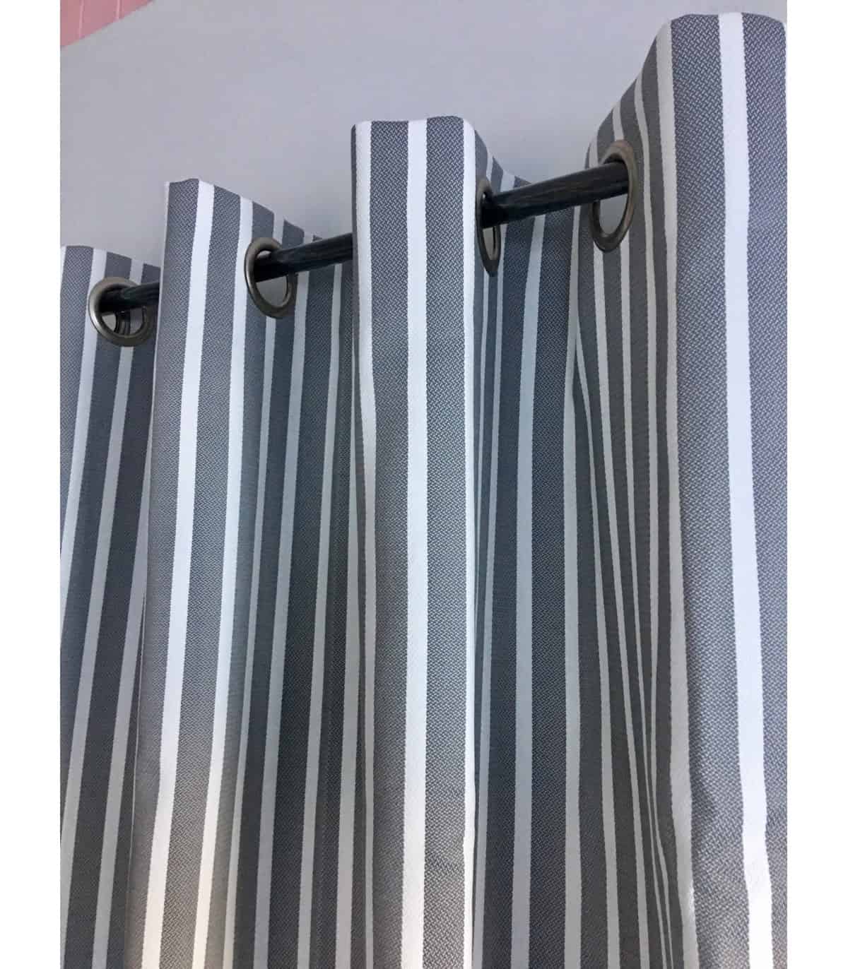 Rideau/Bandes Rideau conacord gris blanc longueur 200 cm