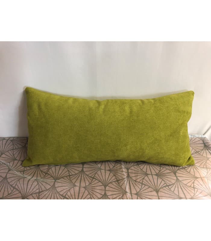 Housse de coussin uni vert