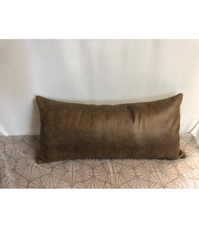 Housse de coussin aspect faux cuir