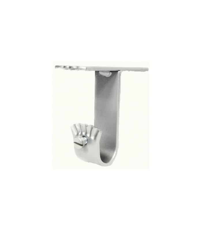 Support plafond fer forgé Nickel mat