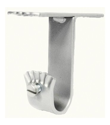 Support plafond fer forgé Nickel mat
