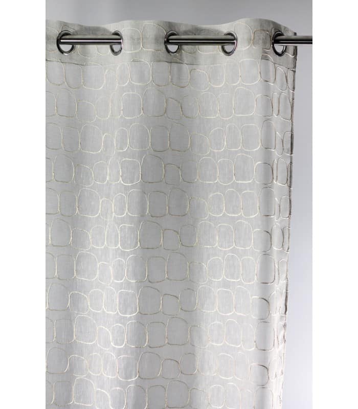 Voilage blanc effet corde 