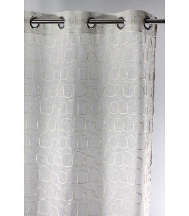 Voilage blanc effet corde 