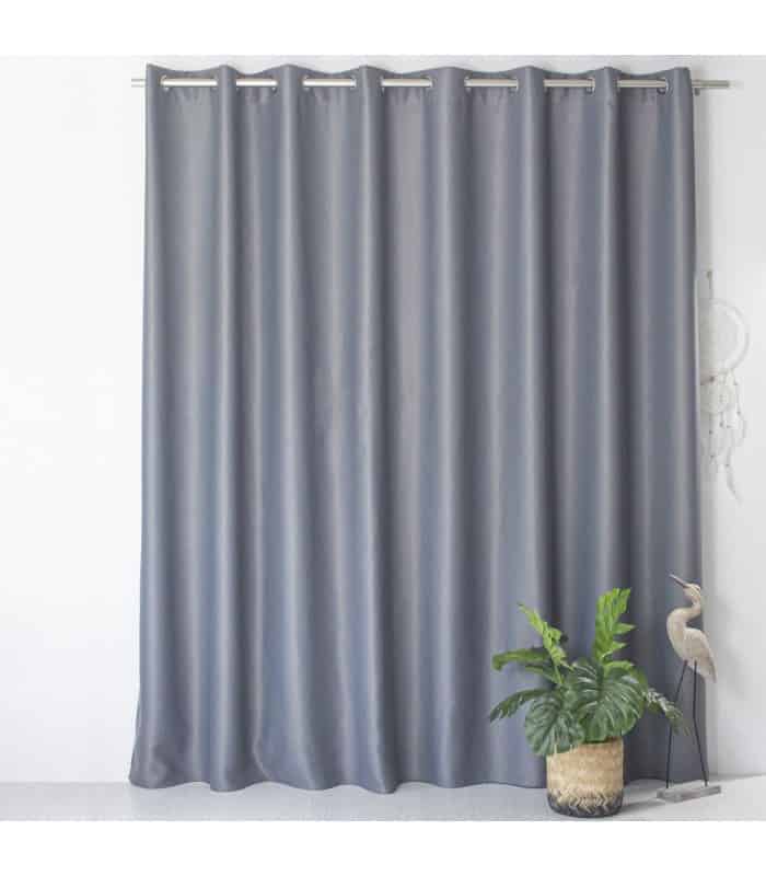 Rideau occultant gris  grande largeur 300x240cm