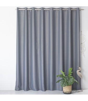 Rideau occultant gris  grande largeur 300x240cm