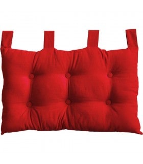 Tête de lit capitonnée rouge