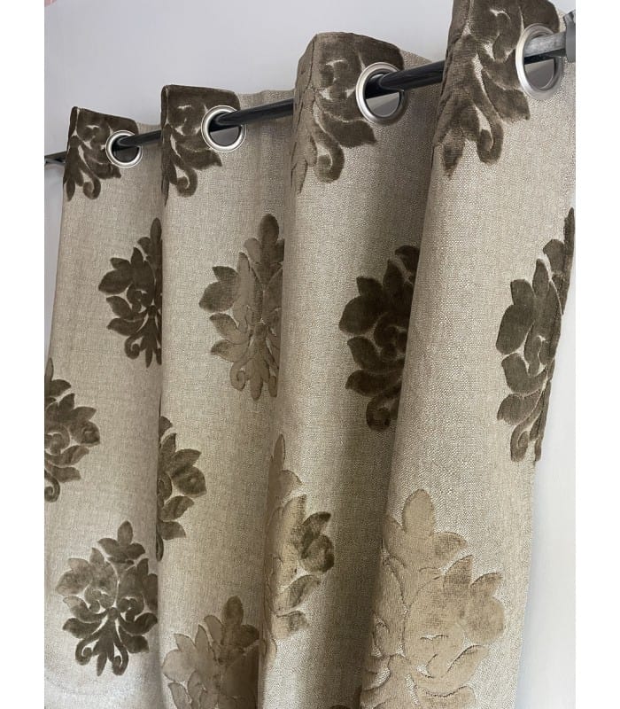 rideau esprit baroque taupe