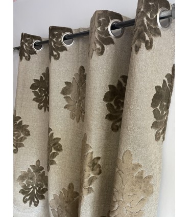 rideau esprit baroque taupe
